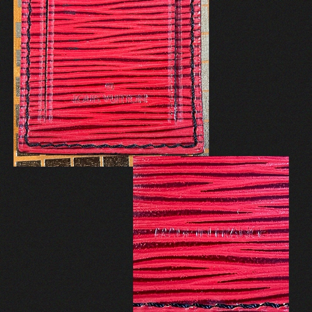 Louis Vuitton Rare Epi Red Luggage Tag & Poignet Set, Free non-LV clasp - Picture 12 of 16